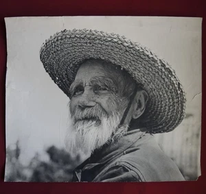 FOTO ARTÍSTICA ORIGINAL DE LA URS/HOMBRE UCRANIANO/1960 soviético negro/blanco/ 60 cm/FIRMADA - Imagen 1 de 9