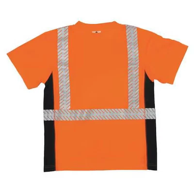 Camiseta Kishigo Unisex Manga Corta Alta Visibilidad Lados Negros, Poliéster, Naranja, XL Foto 1 de 2