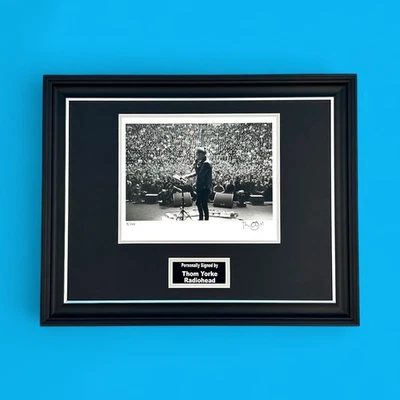 Thom Yorke Signed Radiohead Limited Edition Photo Framed Music Autograph & COA - Image 1 of 4