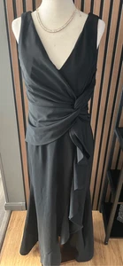 Schwarzes sexy spanisch inspiriertes Rüschenkleid Gr. Medium keine Marke langes Maxikleid - Bild 1 von 5