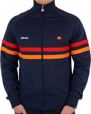 Ellesse Men's Rimini Track Top Navy/Red/Orange - Retro Tracksuit Jacket 80s 90s - Image 1 of 3