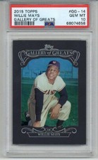 2015 TOPPS GALLERY OF GREATS #GG-14 WILLIE MAYS CARD GIANTS PSA 10 POP 3 RARE