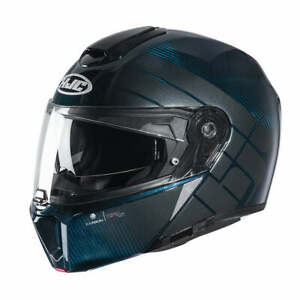 Flip Front Motorcycle Helmet > HJC RPHA 90S Dual Homologated Carbon Balian Blue