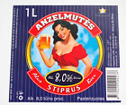 Lithuania Anzelmutes Women 1L Beer label Bieretikett