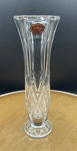 Gorham Fine Crystal Cut Etched Bud Vase Czech Republic Lady Anne 1261981 Vintage - Picture 1 of 12