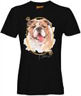 Unisex T-Shirt BULLDOGGE Bully English Signature Dogs Männer Hund Hundemotiv 