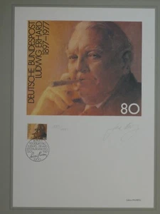 Briefmarkengrafik PHILARTES 1308 Dr. Ludwig Erhard Zigarre  Auflage 1000 - Bild 1 von 1
