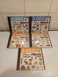 Lot 5 CDRom Impact Media "3000 Cliparts" PC/Mac - Photo 1/13