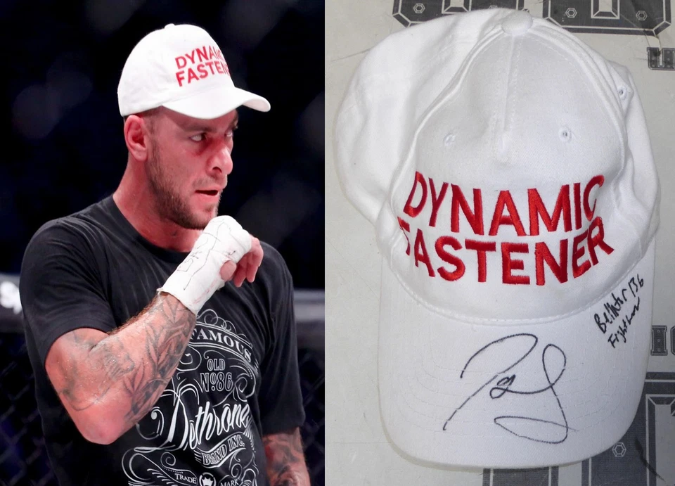 Joe Schilling Signed Bellator 136 Fight Worn Used Hat BAS COA 2015 Glory Auto'd - Image 1 of 4