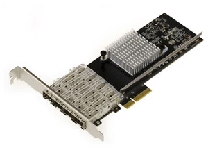 Carte PCIE 10 100 1000 QUAD Gigabit Ethernet CHIPSET I350AM4 - SFP - Photo 1/4