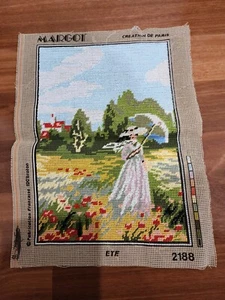 CLEARANCE MUST GO!!!! COMPLETED EVE MARGOT Tapestry 35x23 PARIS COLLECTION - Picture 1 of 1