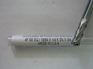 4 FLAUTA APLICACIÓN UNIVERSAL 15/64"(.2344) MOLINO FINAL MEJOR CARBURO - Imagen 1 de 2