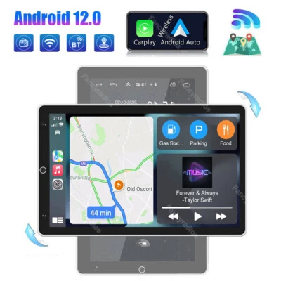 Android 12 Car Stereo Radio Rotatable 10.1'' Touch Screen GPS Wifi Double 2DIN - Image 1 of 4