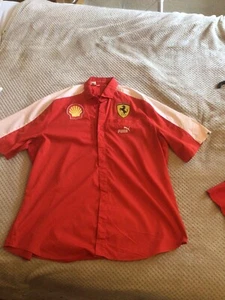 100 % Original Puma Ferrari Scuderia/Shell Pit Crew Poloshirt für Herren XL PORTOFREI - Bild 1 von 5
