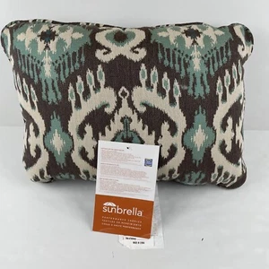 Sunbrella Outdoor Pillow Outdoor/Indoor Decorative Complete 12”x18” Blue - Picture 1 of 11