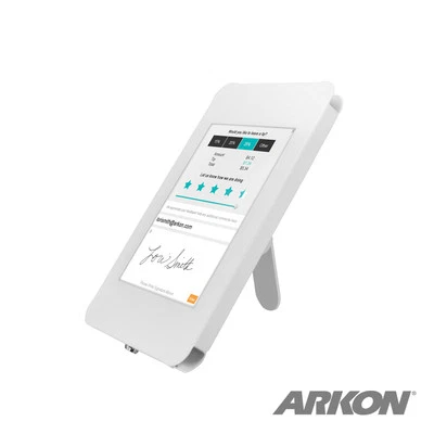 TAB05183KITW: iPad Desktop Stand w/ Key Lock for iPad 4, 3, 2, iPad Air 2 -White - Image 1 of 4