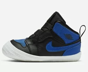 Air Jordan 1 Retro OG Crib Bootie AT3745-007 White Varsity Royal I Black High QS - Picture 1 of 2