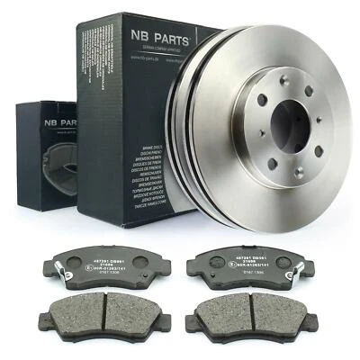 Front Brake Rotors 240mm Vented Brake Pads for Honda Jazz II GD GE2 GE3 Logo - Image 1 of 4