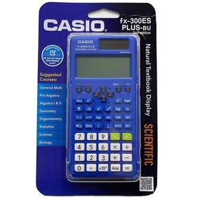 CASIO FX-300ES PLUS-BU Scientific Calculator Natural Textbook Display Blue New - Picture 1 of 1