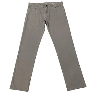 Pantalone Faherty uomo 38 grigio 5 tasche cotone biologico twill elastan elasticizzato - Foto 1 di 6