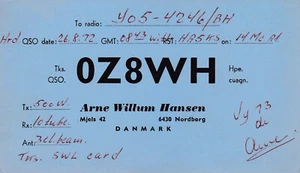 Dänemark, 1972, Vintage QSL-Karte - Amateurradio - Bild 1 von 2
