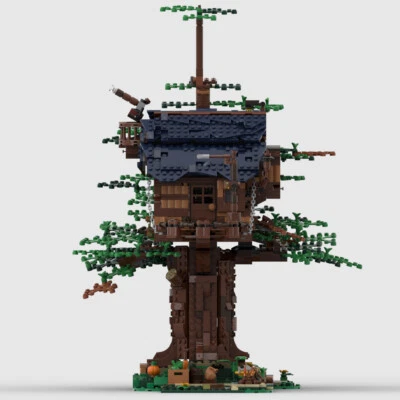 MOC-136420 Modular Building: New Life Tree House with Interior 2374 Pieces - Image 1 of 4