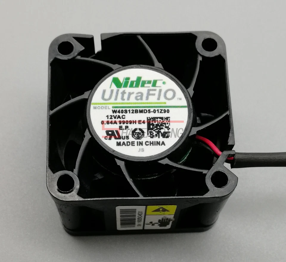 One New Nidec W40S12BMD5-01Z90 4028 4CM 12V 0.64A 2-pin cooling fan - Image 1 of 3