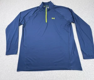 Under Armour Pullover Mens Extra Large Blue Loose Fit All Season Gear 1/4 Zip - Picture 1 of 8