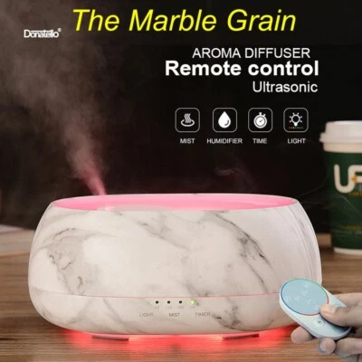 Essential Oil Diffuser Room Mini Ultrasonic Air Humidifier IR Remote LED Light  - Image 1 of 4