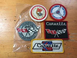 NEW UNUSED LOT 5 VTG CHEVROLET CORVETTE FLAG PATCHES NATIONAL COUNCIL CLUBS - Picture 1 of 18
