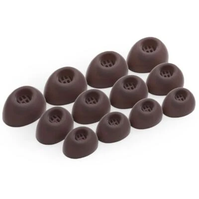 DISTRIBUTED BY MACADAMIA LTD 16 x Silikon Ohrstöpsel Gummi Tipps Für Jabra Elite 10 Kopfhörer in Braun