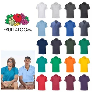 Fruit of the Loom Poloshirt Uni 65/35 Polyester Baumwolle Kurzarm S-5XL - Bild 1 von 17