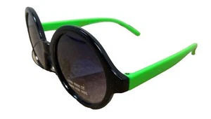 Girls Willow Round Black Sunglasses with Green Temples kid 2507 Green 71 - Picture 1 of 6