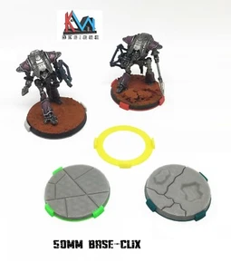 3D Printed - 50mm Base-Clix - Squad Markers for Miniature Bases - Picture 1 of 7