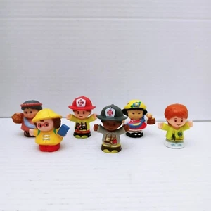 Little People Figures Firefighter Sonya Lee Maggie Noahs Wife Bus Drive Lot Of 6 - Picture 1 of 7