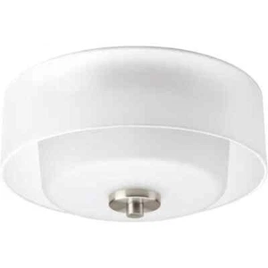 Progress Lighting Invite Collection 2-Light Brushed Nickel Flush Mount - Picture 1 of 8