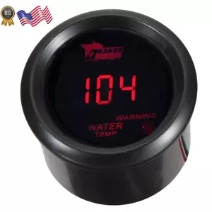 Car 2" 52Mm Digital Water Temp Gauge Red LED Fahrenheit F - Picture 1 of 12