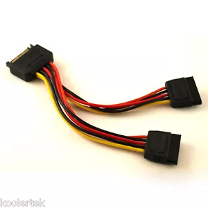 SATA Power T/Y Splitter Extension Cable Adapter, Hard Drive SSD (with 3.3v wire) - Picture 1 of 1