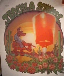 TEQUILA SUNRISE VINTAGE 1970's IRON ON TRANSFER -NICE, B-15 - Picture 1 of 2