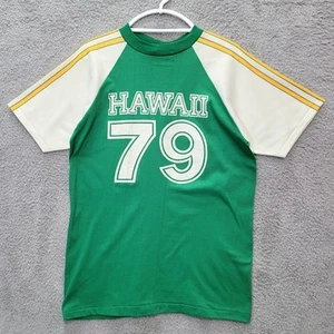 CAMISETA VINTAGE AÑOS 70 UNIVERSIDAD DE HAWAII HOMBRE TALLA XL SUAVE Y DELGADA AÑOS 80 VERDE AMARILLO - Imagen 1 de 17