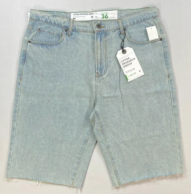 NEW Men's LRG Lifted Research Group True Straight Lightwash Denim Jean Shorts 36 - Image 1 of 4