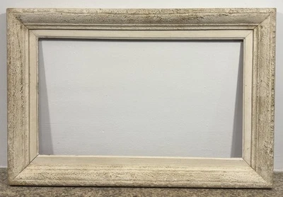 Cadre ancien 8M mouluré Feuillure: 27,5x46,5 cm Entier: 38x57 cm Vue: 27x46 cm - Photo 1/4