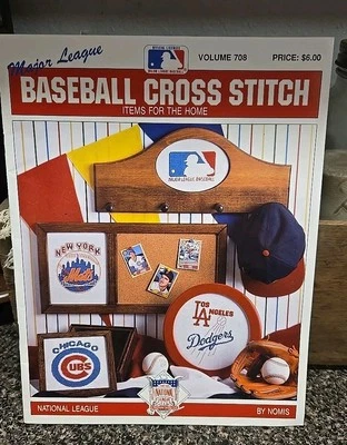 Baseball Cross Stitch Chart National League Major League 19 Page Booklet - Image 1 of 2