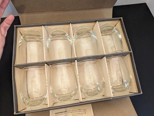 Vintage Libbey Glass Juice Tumblers Set/8 Tempo Clear 3.5" Original Box 6oz - Picture 1 of 11
