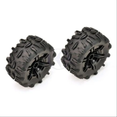 PD08-0001 Thunder Tiger Reifen & Felgen verklebt (1 Paar) Rock Crawler TRA^ - Bild 1 von 2