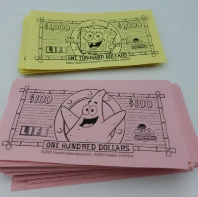  2005 The Game of Life SpongeBob SquarePants    Game Parts Money  - Image 1 of 4