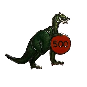 Broche de Bowling Dinosaurio Serie 500 Tono Plata y Pin Esmalte - Imagen 1 de 6