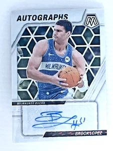 2023-24 Mosaic  Brook Lopez Autographs /25 - White Prizm, Milwaukee Bucks - Picture 1 of 2