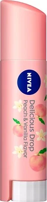 Kao NIVEA Lip Delicious Drop Peach Vanilla Flavor Lip Balm Moisturize JP - Image 1 of 4