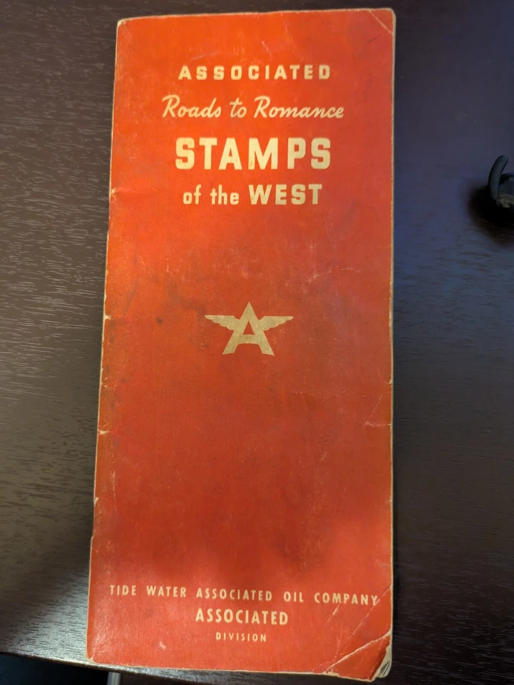 1939 Associated Roads to Romance Stamps of the West Complete Tide Water Oil Co Foto 1 de 1